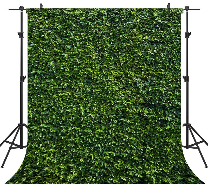 OUYIDA 10X10FT Green Leaves Photography Backdrops Leaf Green Vertical Texture Backdrop Birthday Background for Birthday Party Seamless Photo Booth Vinyl Backdrop PCK41C - Image 1